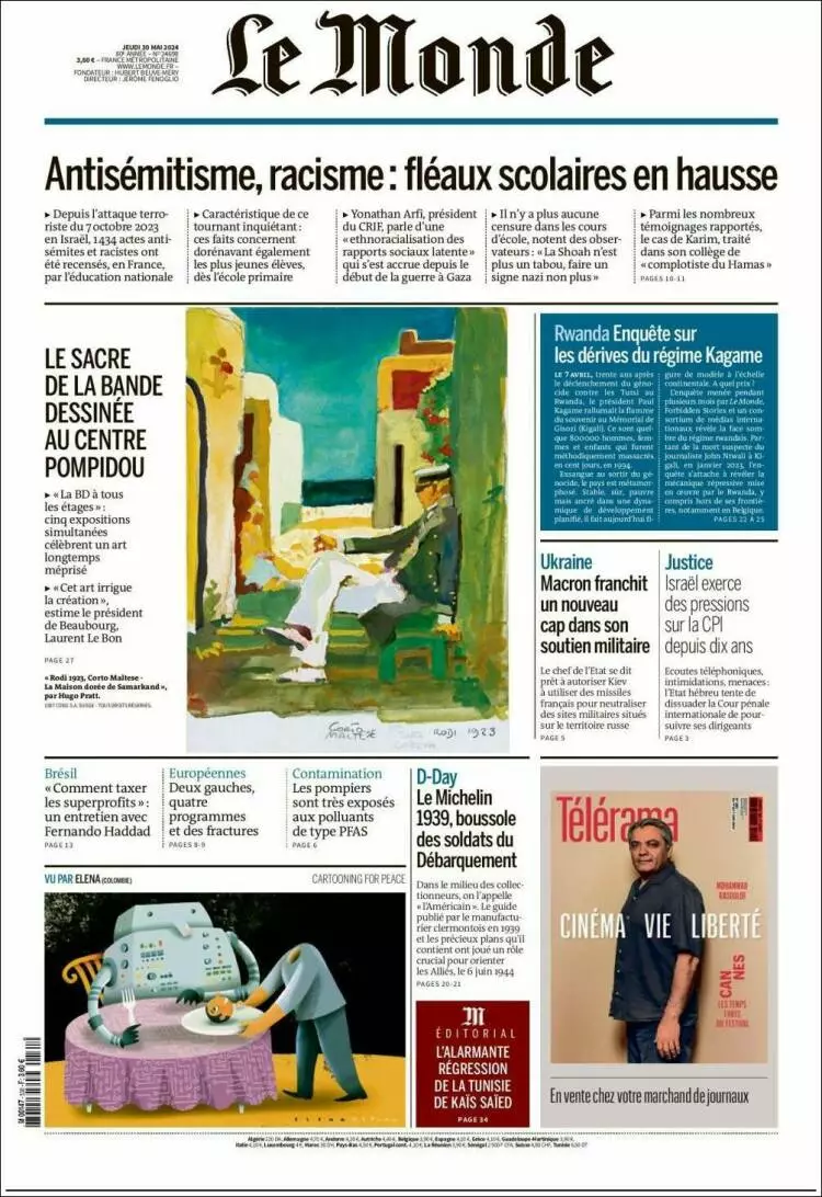 Prima-pagina-le monde-edizione-di-oggi-30-05-2024